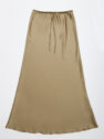 Silk Long Skirt MUSHROOM